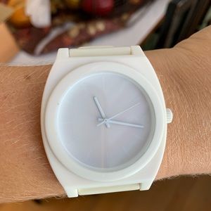 White plastic Nixon watch